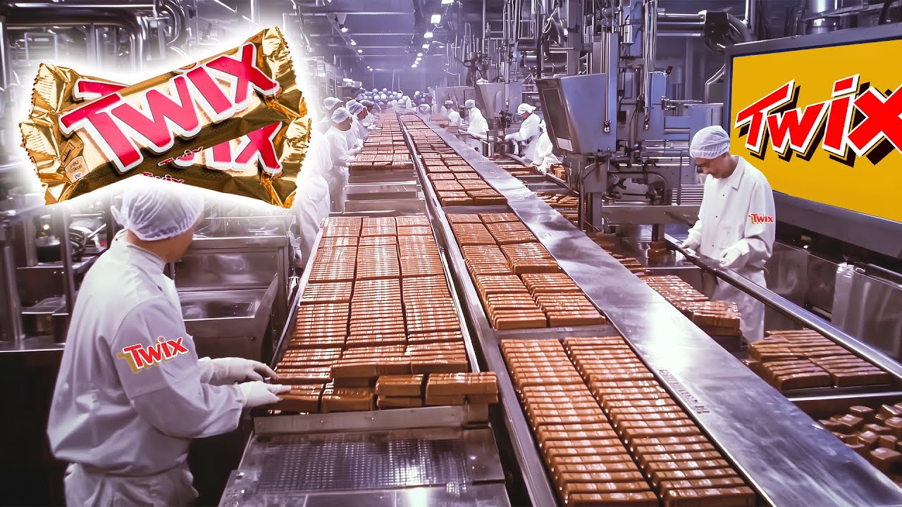 Как на самом деле производятся шоколадные батончики TWIX на фабрике | БЕЗУМНОЕ путешествие по фаб...