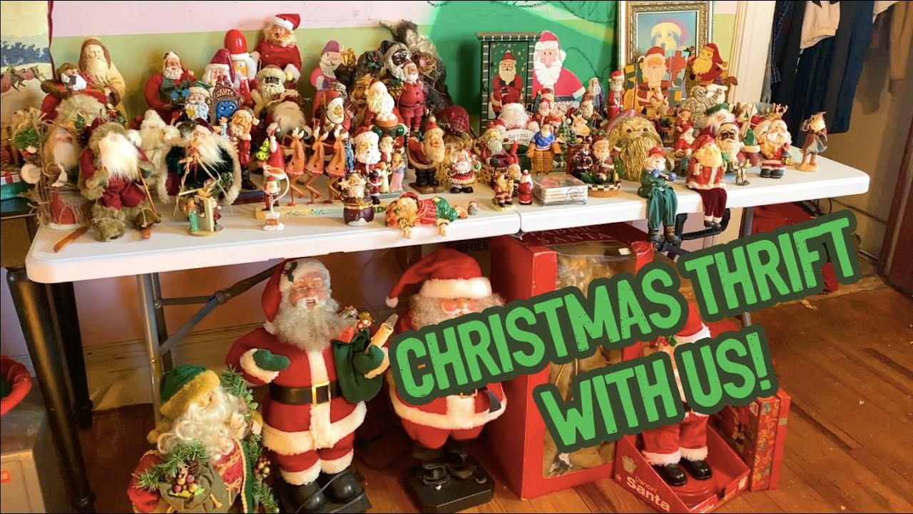 So Many Santas! Vintage Christmas Thrift With Us!