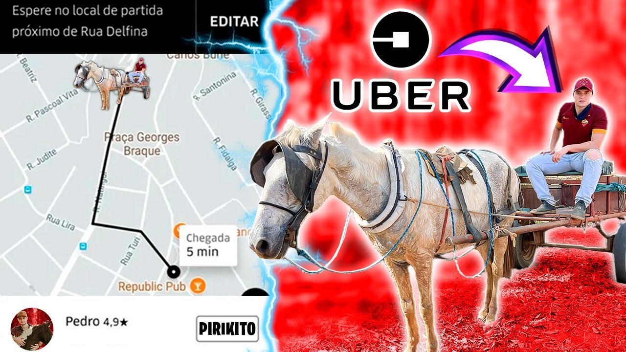 UBER de CARROÇA * Busquei os Peão Abeia na Escola