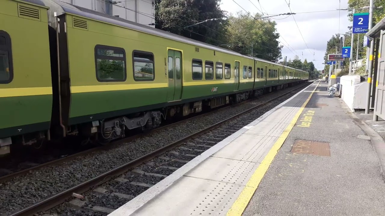 2 Irish Rail DART'S NO. 8606 and 8115 (Pride DART) at Raheny 24/9/22
