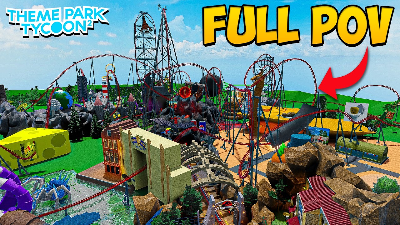 30 DAY Rollercoaster FULL POV in Theme Park Tycoon 2