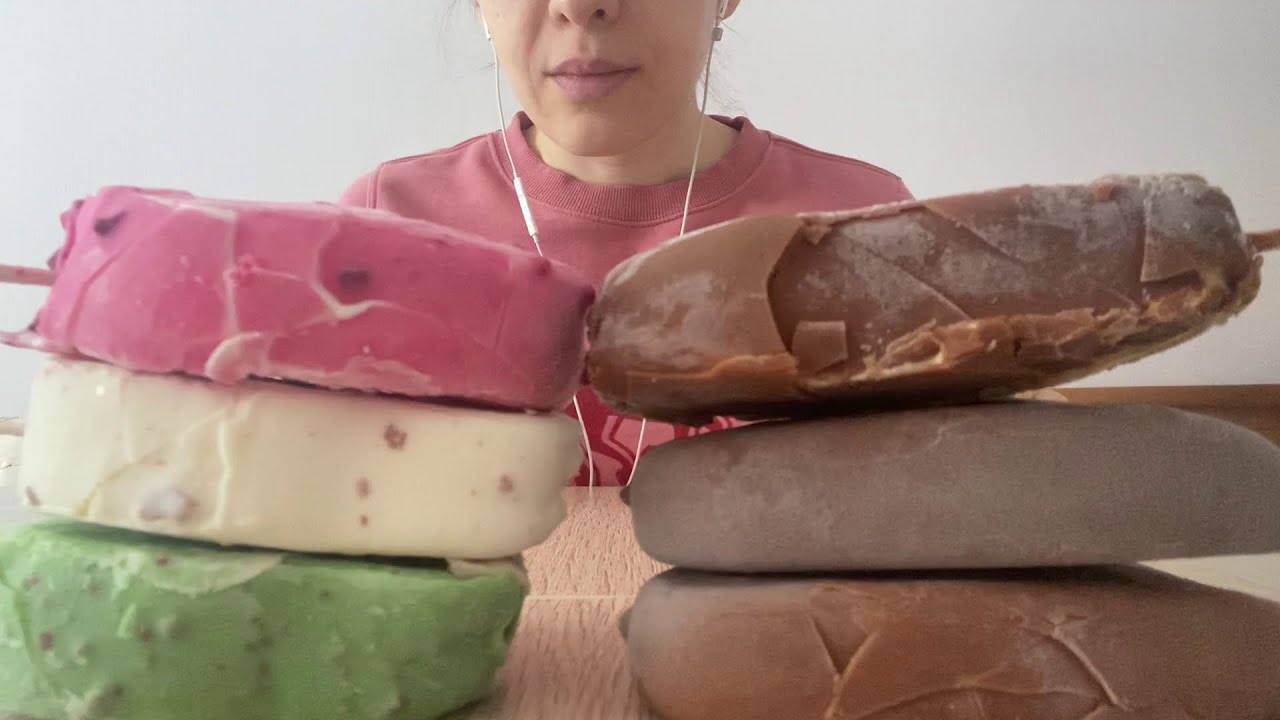 АСМР ИТИНГ МОРОЖЕНОЕ МУКБАНГ СЛАДОСТИ ASMR EATING ICE CREAM HELADO SORVETE DESSERT MUKBANG  먹방