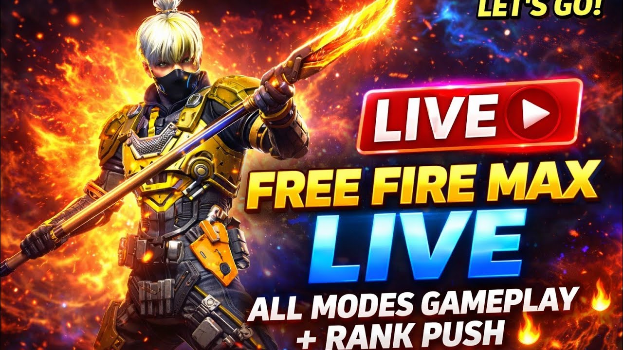 FREE FIRE MAX LIVE 🔴 | All Modes Gameplay + Rank Push 🔥