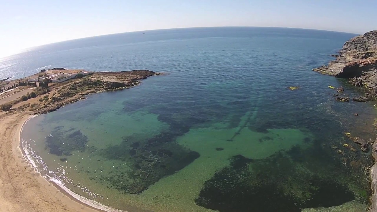 Maravillosas vistas aéreas de Cala Reona (Cabo de Palos)