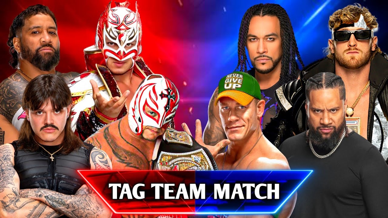 Dominik Jey Uso Dragon Lee & Rey Mysterio Vs John Cena Damian Priest Jimmy Logan | WWE