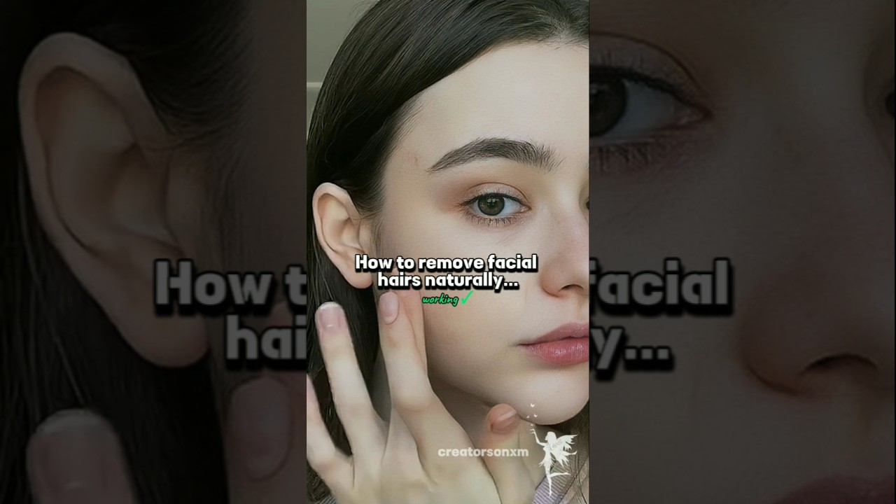 Remove ✨facial hairs ( naturally)...! #creatorsonxm #youtubeshorts #shorts #skincare #korean #fyp