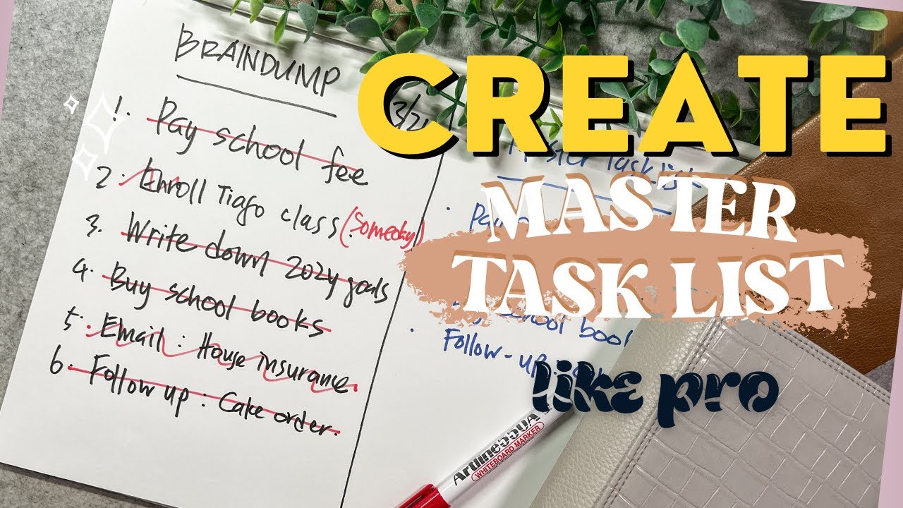 Task Management System | How to do Braindump & Create Master Task list like a Pro