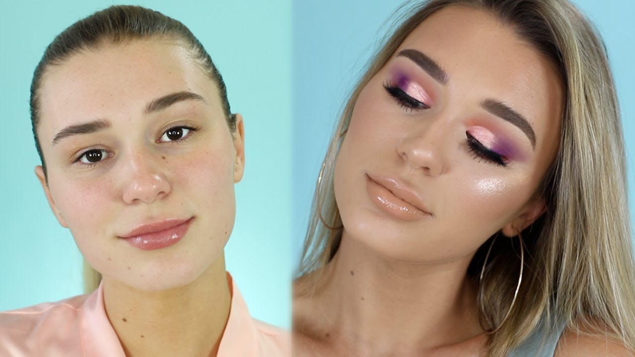 Huda Beauty Desert Dusk Palette Colourful MAKEUP TUTORIAL
