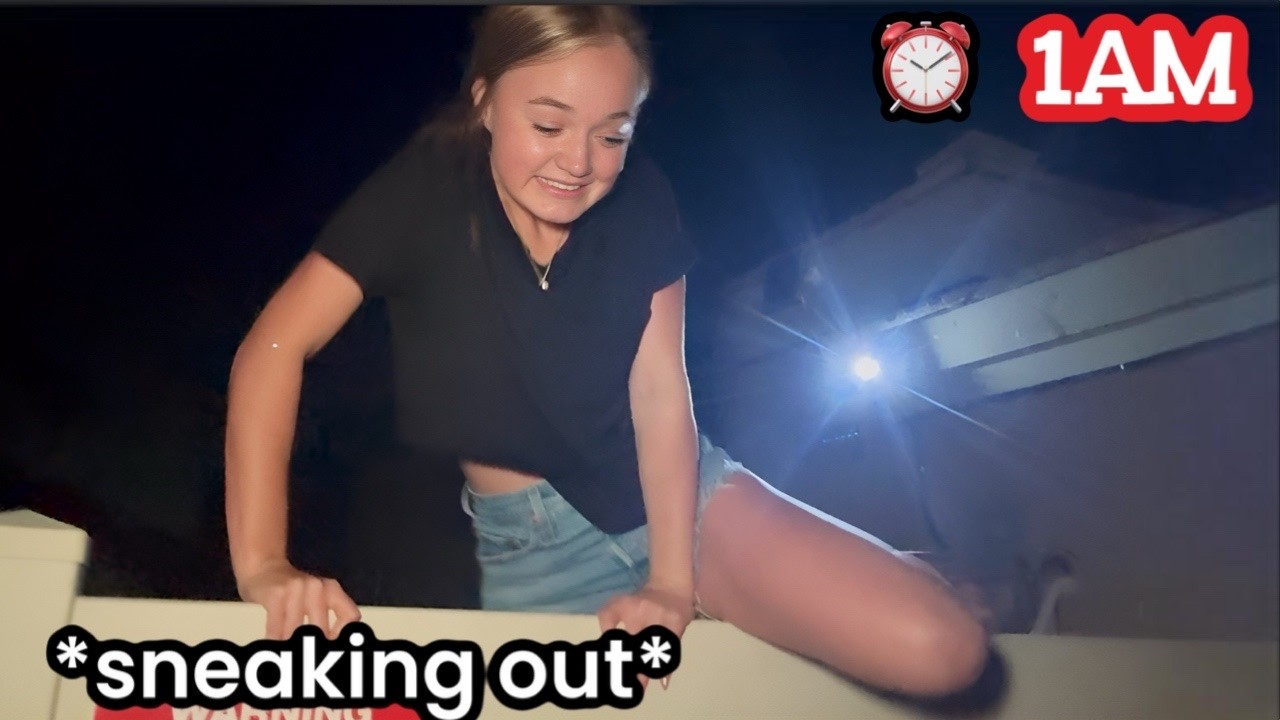 SNEAKING OUT of the HOUSE at 1AM *bad idea*