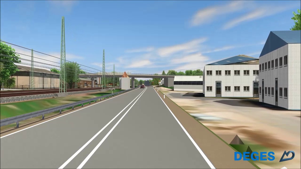 B 6n, Dresden-Cossebaude, Visualisierung (Befahrung)