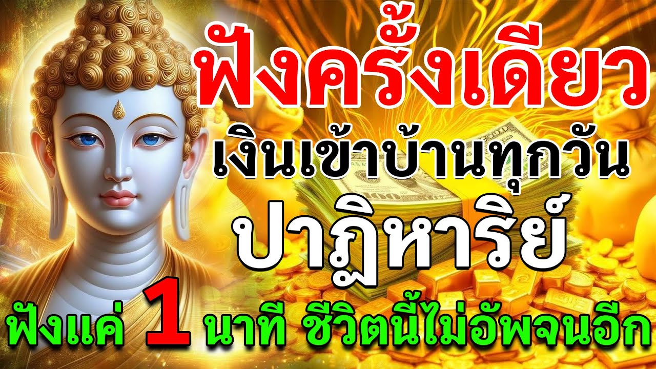 !! ฟังครั้งเดียว เงินเข้าบ้านทุกวัน ปาฏิหาริย์ ฟังแค่ 1 นาที ชีวิตนี้ไม่อัพจนอีกต่อไป