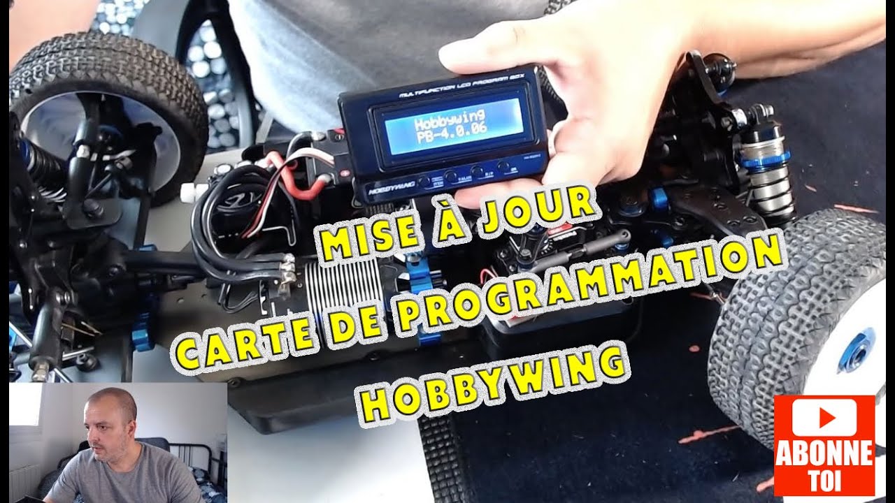 Mise a jour carte de programmation hobbywing  upgrade program box hobbywing brushless esc XR8 Pro G2
