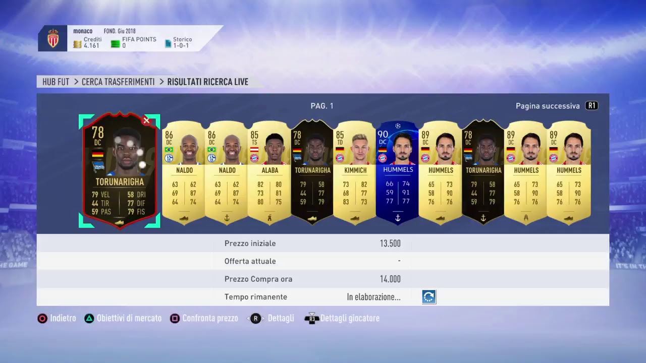 FIFA 19 ITA SEARCH AND DISCARD