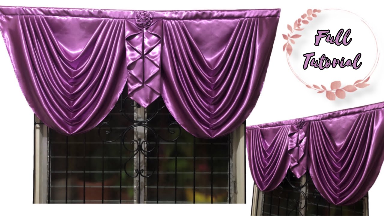 SWAG CURTAIN | How To Make A Swag Curtain Valance | A Beautiful Swag + Free Pattern | Full Tutorial