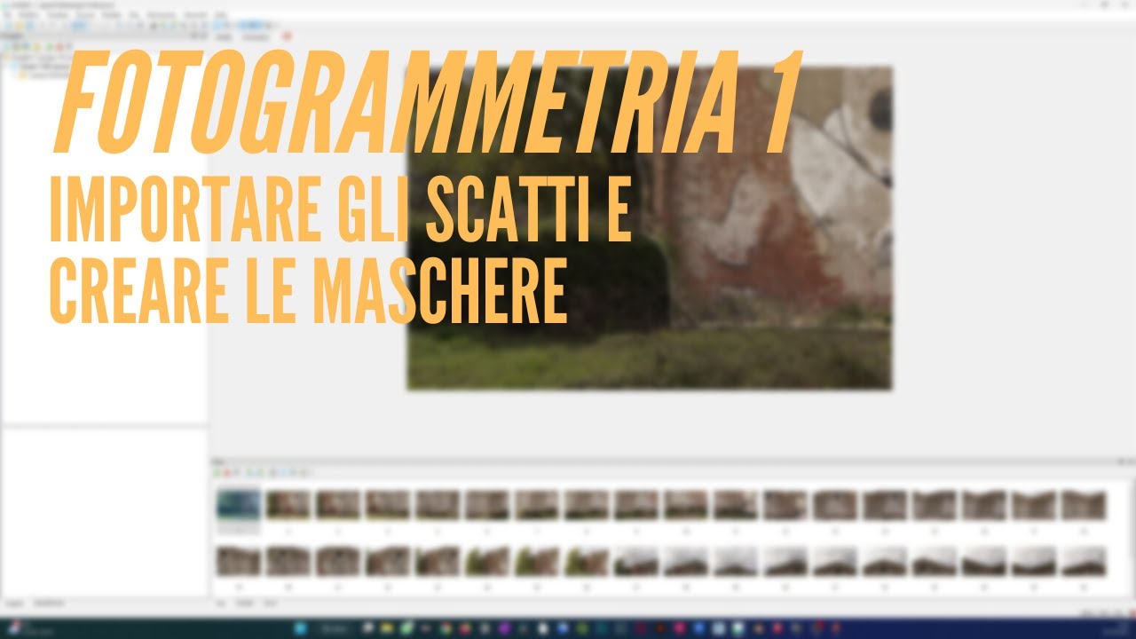 Agisoft Metashape 1: Importare gli scatti e creare le maschere - Tutorial METASHAPE