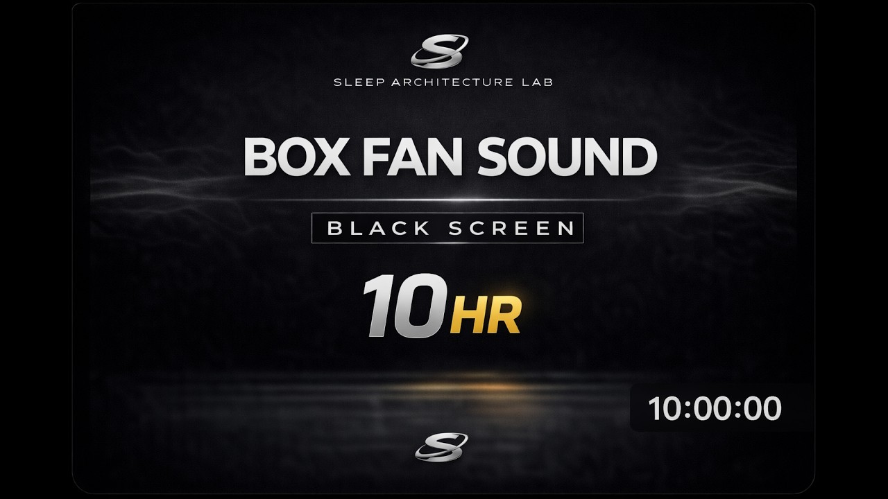 Box Fan Sound for Deep Sleep (10 Hours) | Black Screen After 1 Minute