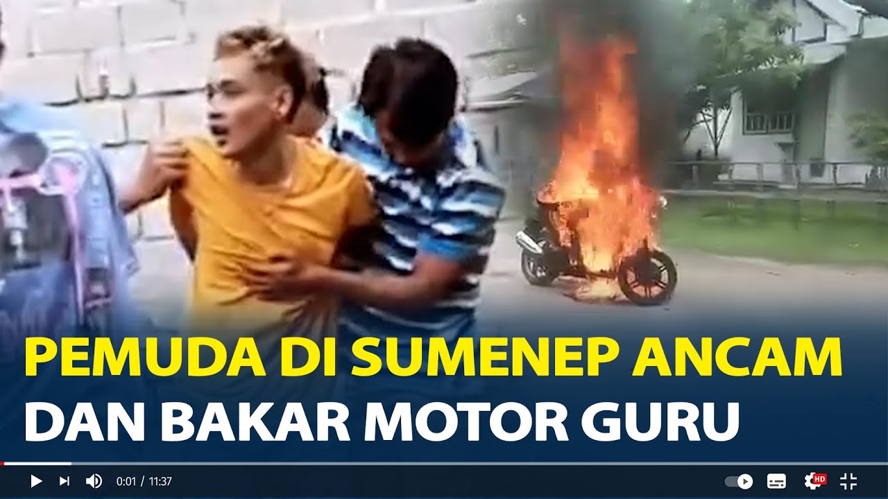Pemuda di Sumenep Ancam dan Bakar Motor Guru, Ngaku Tersinggung Ucapan Korban
