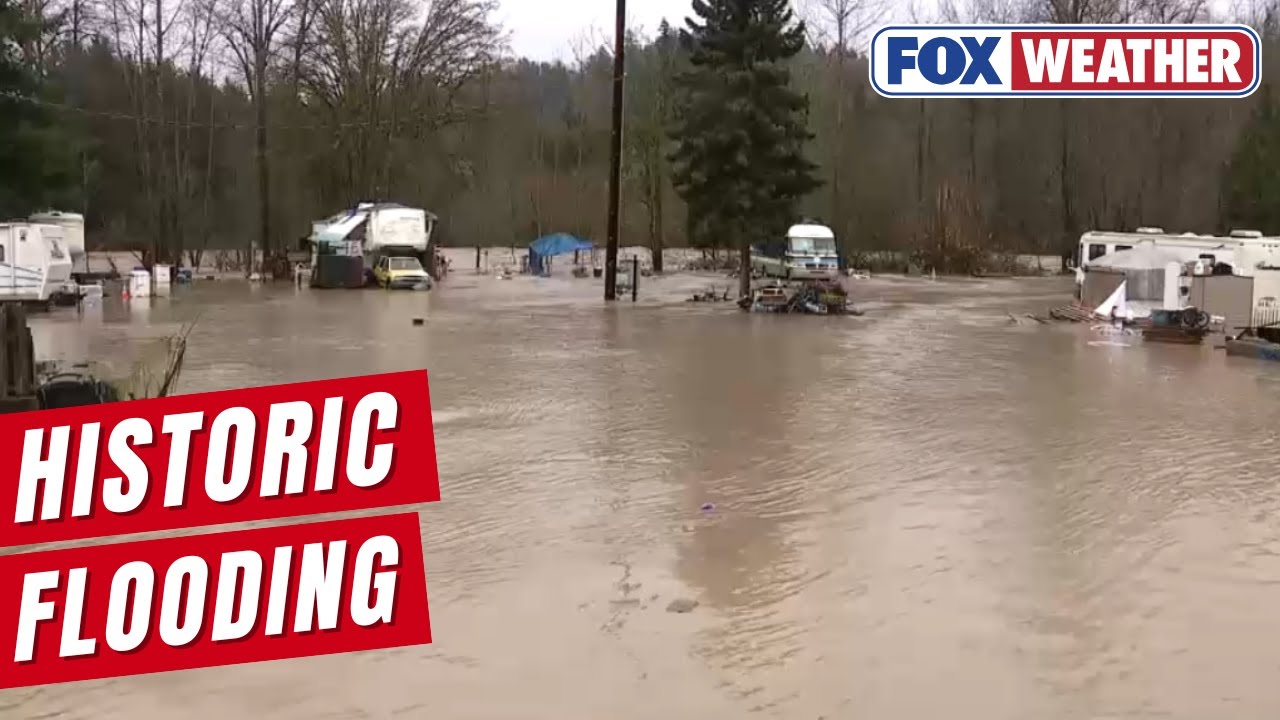 Powerful Atmospheric River Delivering Historic River Flooding, Prompting Large Evacuations