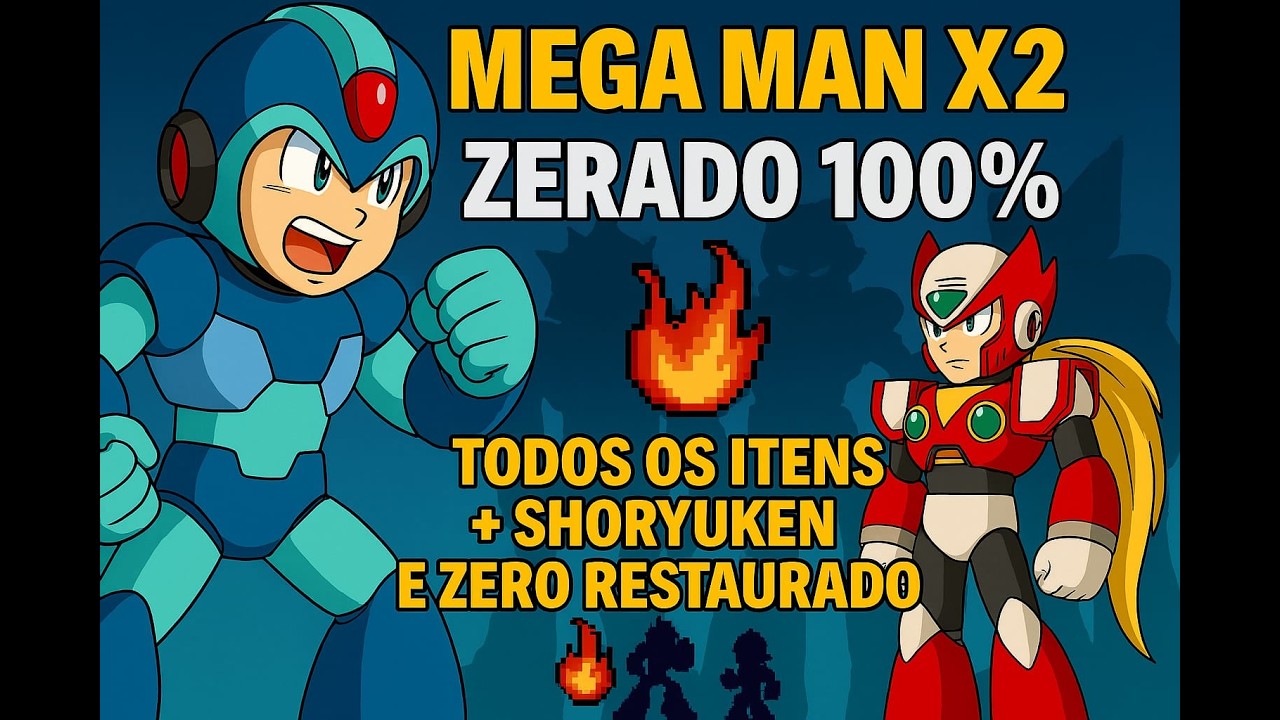 Megaman X2 - Zerado - 100% - Todos os itens + Shoryuken + Zero resgatado