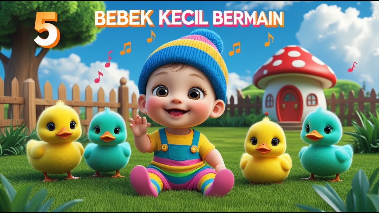 5 BEBEK KECIL BERMAIN - KUMPULAN LAGU ANAK DAN BALITA TERPOPULER | Pop Pop Kids