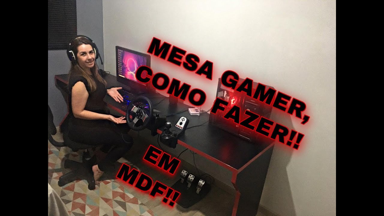 MESA GAMER DE MDF!! - aprenda a fazer sua mesa gamer de mdf super fácil!!