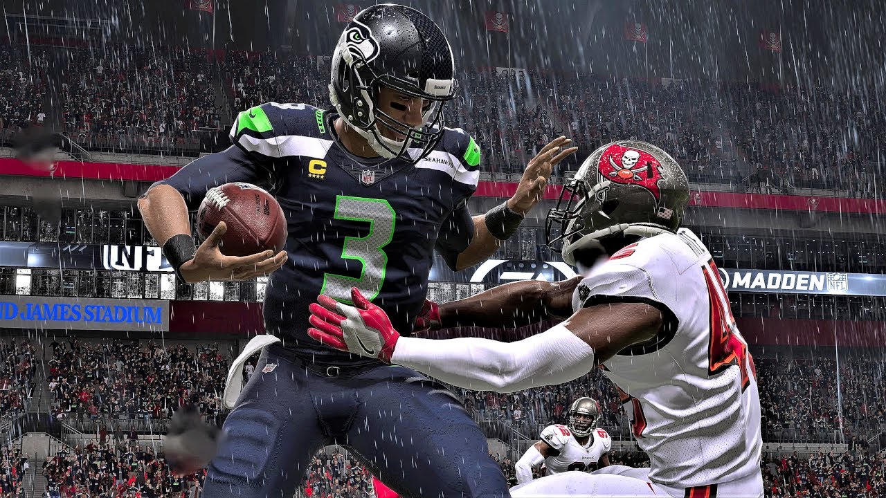 Madden 21 PS5 Next Gen Seahawks vs Buccaneers Heavy Rainfall 4K HDR 60FPS All Madden Game Play