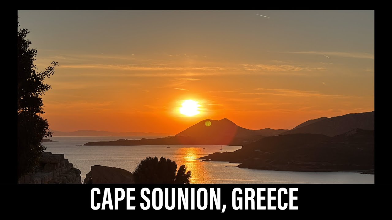Cape Sounion Sunset, Greece 4K