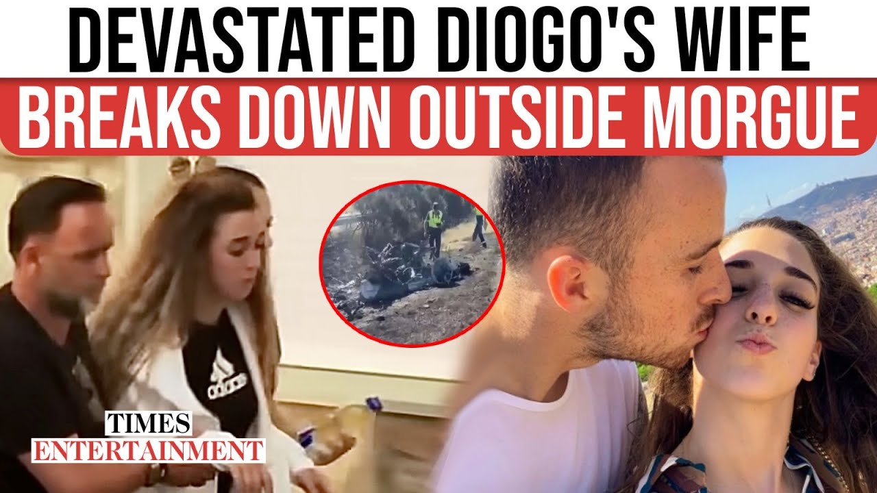 Diogo Jota’s Wife Rute COLLAPSES Outside Morgue After Identifying Body | WATCH VIDEO