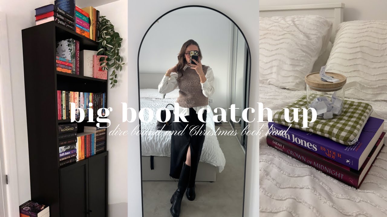 BIG BOOK CATCH UP | getting back into reading, dire bound review and christmas book haul