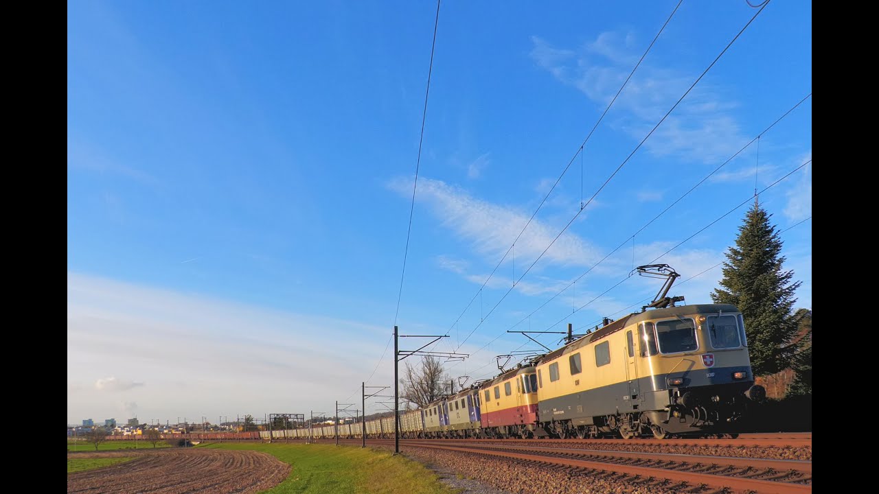 Bahnverkehr November 2022: UTL AG und Trans Rail Re 421 im Zuckerrübenverkehr, Sersa, BLS, WRS Re4/4