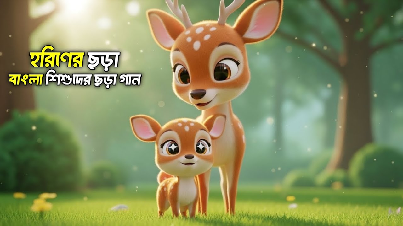 হরিণের ছড়া🌿| বাংলা শিশুদের ছড়া গান | Bangla kids song | 3D Kids Animation Rupkothar Anchol Kids 2025