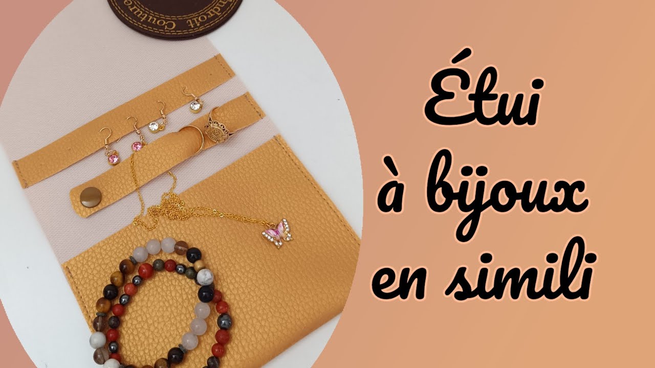 Étui à bijoux en simili ,couture rapide et facile 