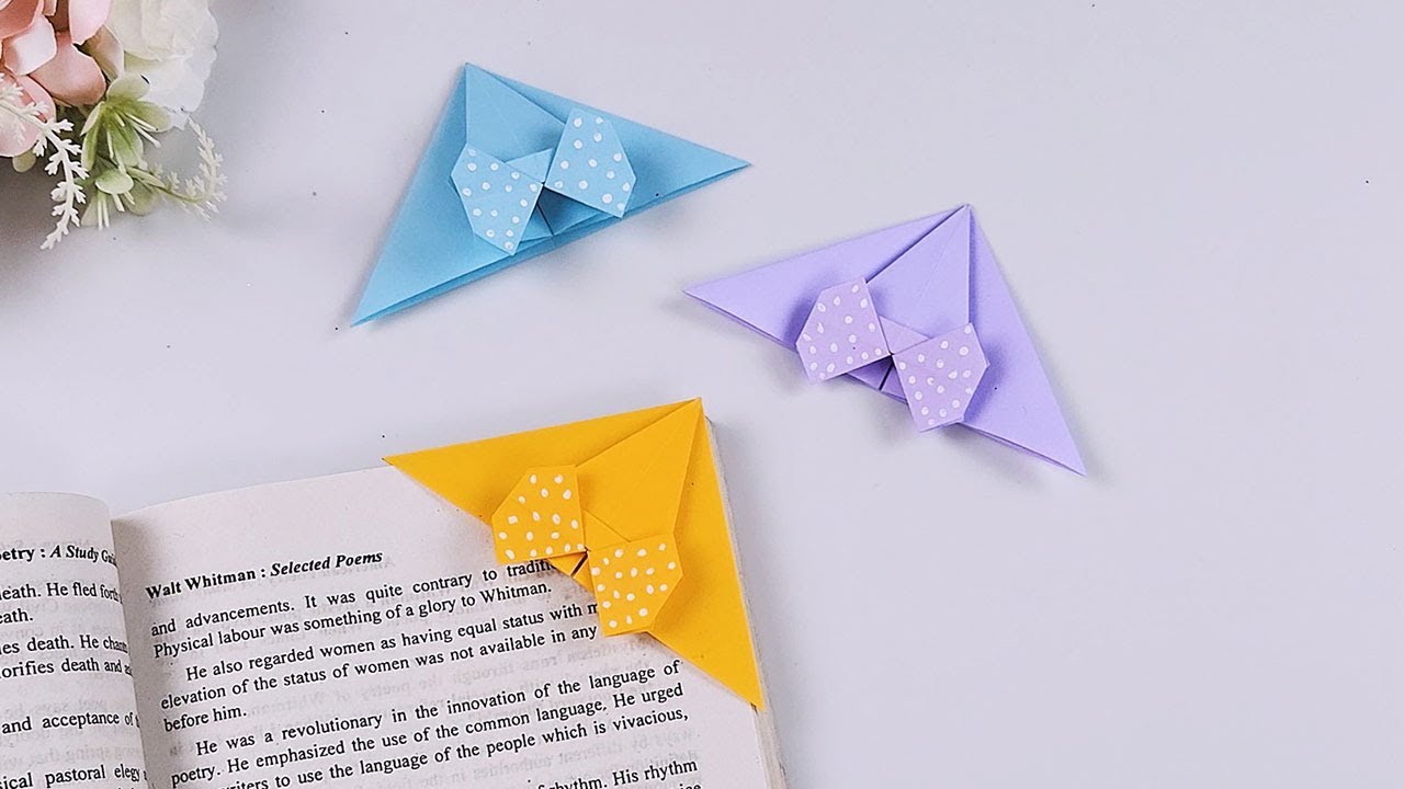Easy Origami Bookmark Tutorial | How to Make Paper Bookmarks