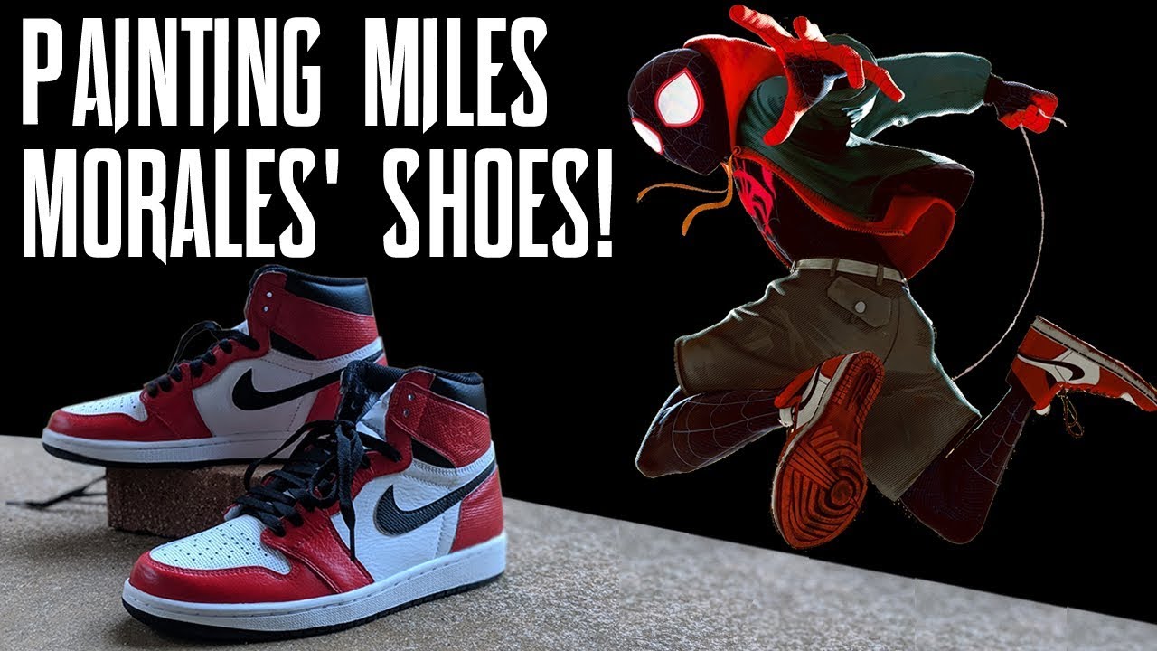 Custom Painting Miles Morales' Shoes from 