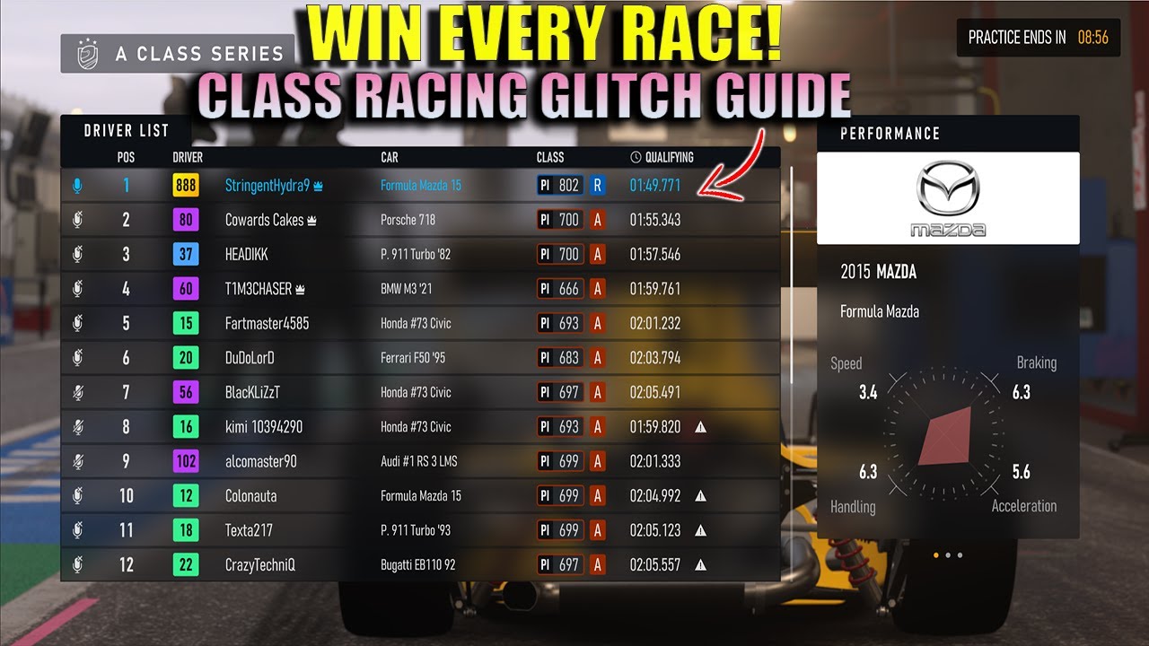 How to WIN EVERY race in Forza Motorsport | Car Class Glitch Guide