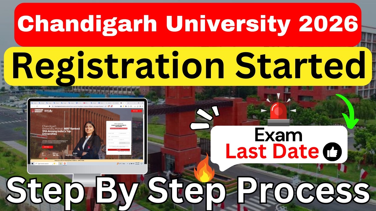 Chandigarh University 2026 Registration | How to Fill CUCET 2026 Application | CUCET Registration