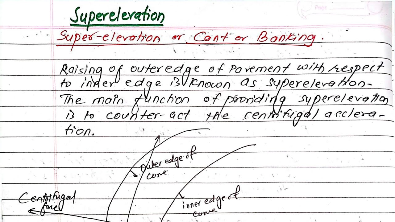 Unit:3 | Geometric Design of Highway | Derive Superelevation | Cant, Banking | Prashant YT | Civil