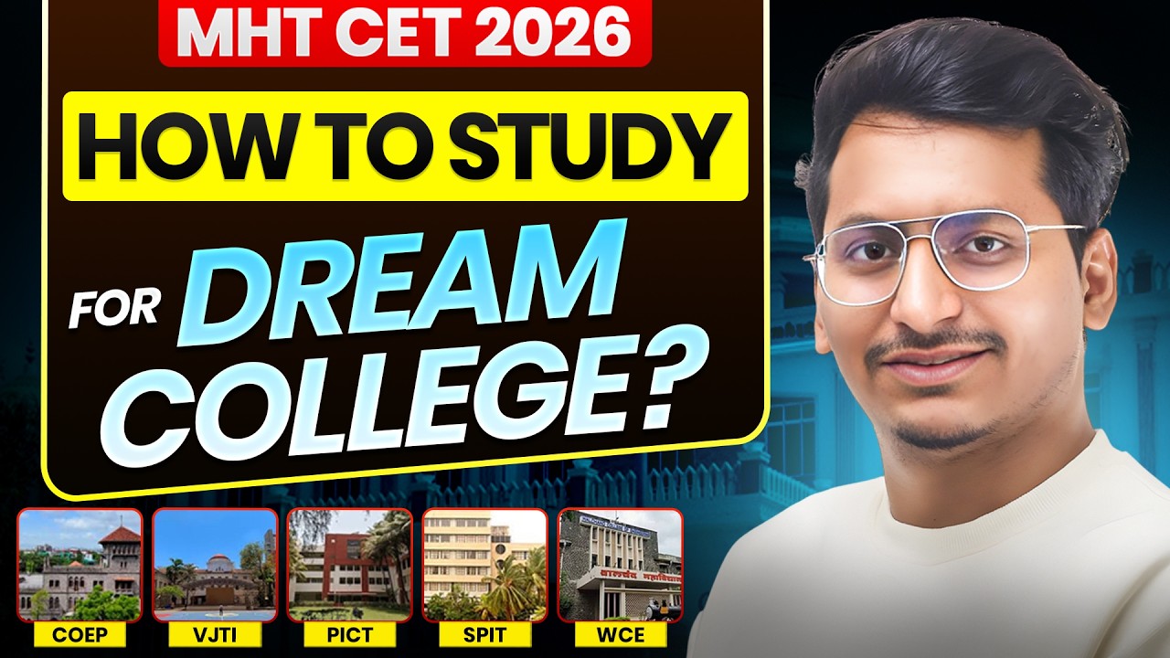 MHT CET 2026 Strategy🔥|How To Study For Dream College💡| Top 5 Colleges in Maharashtra Cut Offs🎯