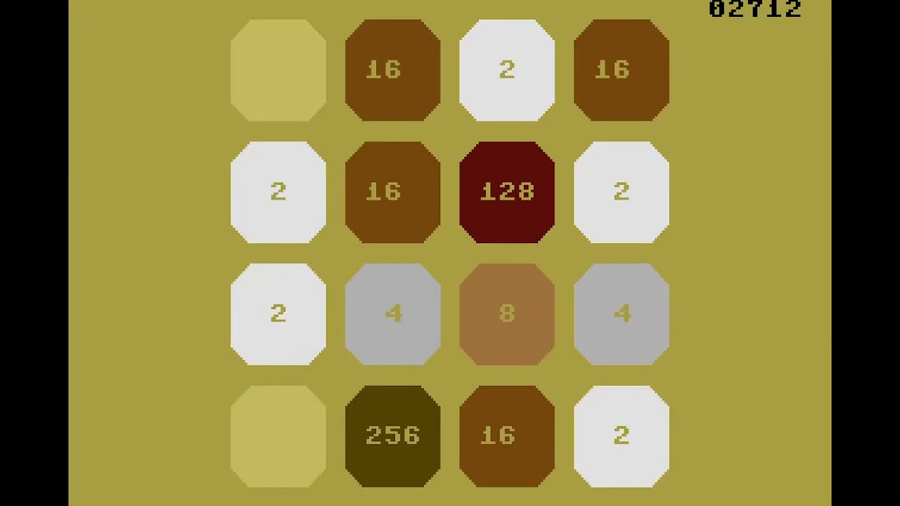 2048 [Csabo/Legion of Doom, 2014](Commodore 16/Plus/4). Score: 5 356 #puzzlegame #game #retrogaming