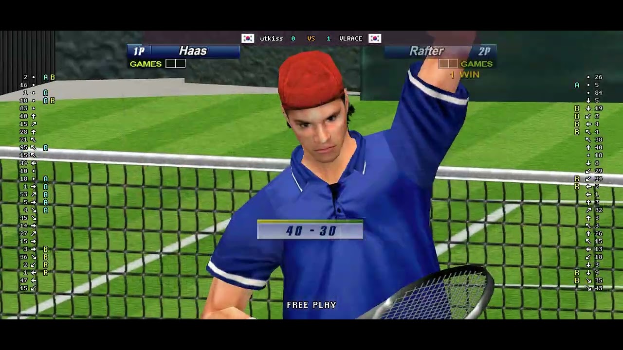 Virtua Tennis 2 - 🇰🇷 utkiss vs 🇰🇷 VLRACE | Fightcade (2026-03-16 08:07 UTC)