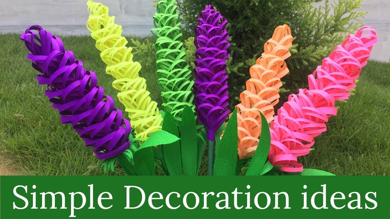 Decorative  Flowers Making | Easy Paper Crafts For Kids | Paper Crafts Step By Step