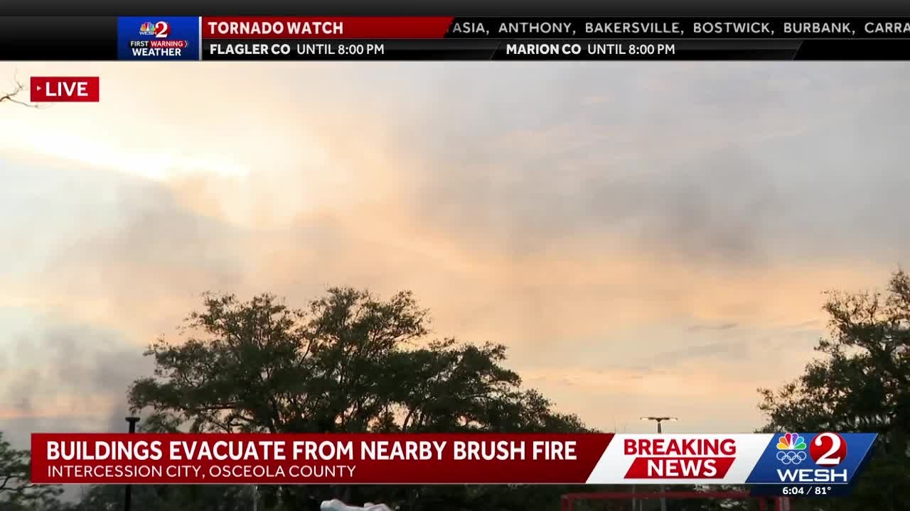 Brush fire in Osceola County forces evacuations, fire officials say