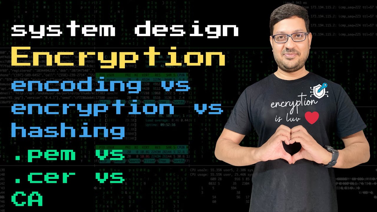 Encryption v Encoding  v Hashing | Encryption At-Rest, In-Transit, Application | PEM v CER v CA