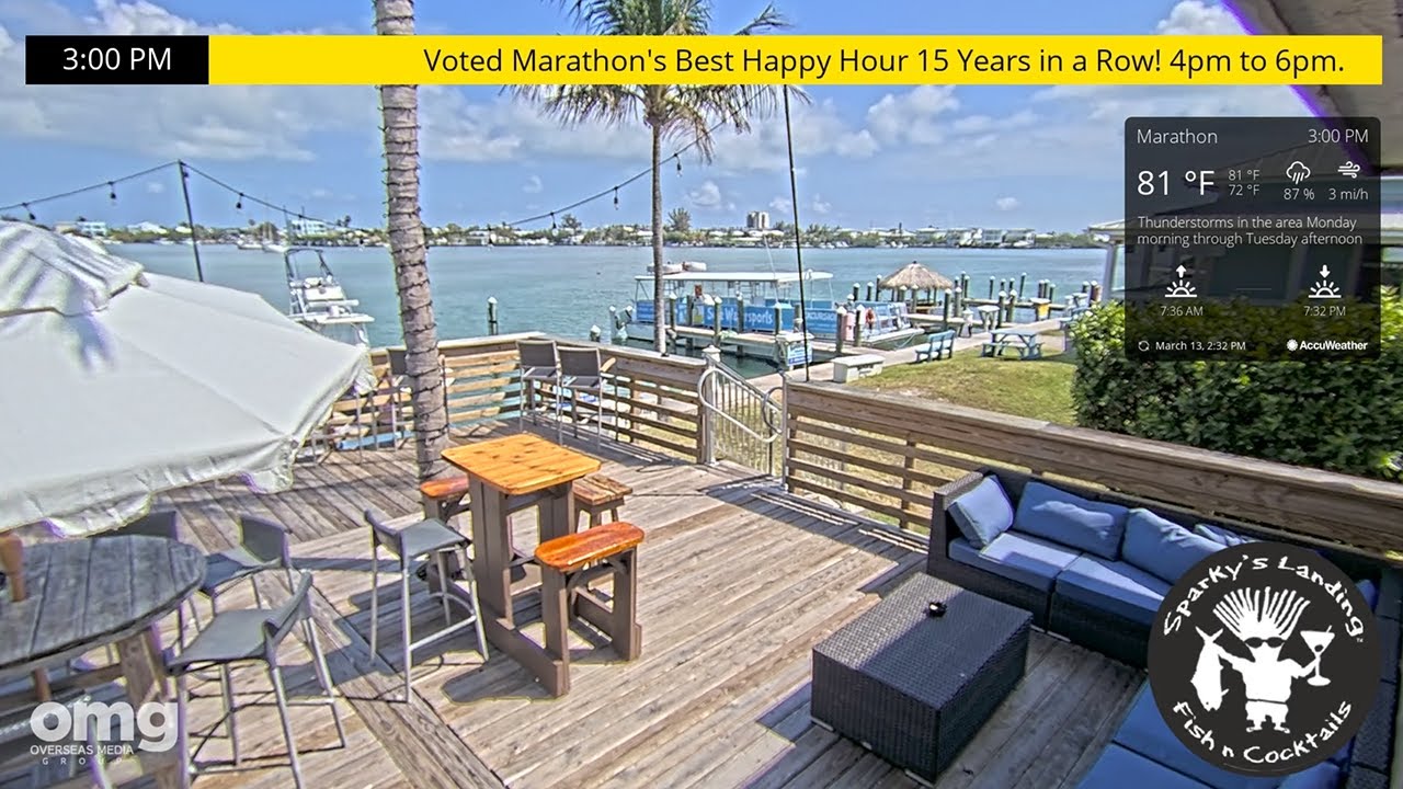 [LIVE] Sparky's Landing Live Webcam - Marathon, Florida Keys