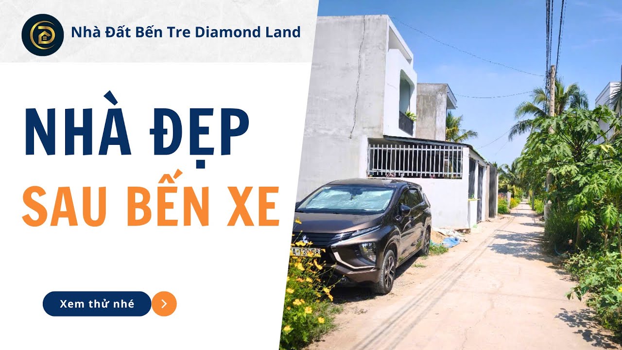 Nhà 1 trệt 1 lầu chưa tới 1 tỷ 6 phía sau bến xe Bến Tre có thổ cư sổ riêng 