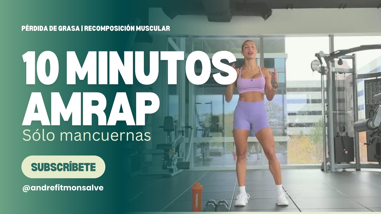 AMRAP en Casa: Quema Grasa y Gana Fuerza en 10 Minutos | HIIT Rápido para Mujeres 💪