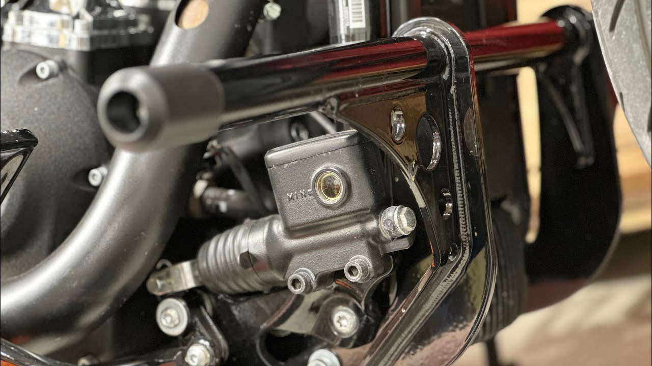 Bung King 2018 to 2024 Highway Peg Crash Bar installed on Harley-Davidson Softail Low Rider S  FXLRS