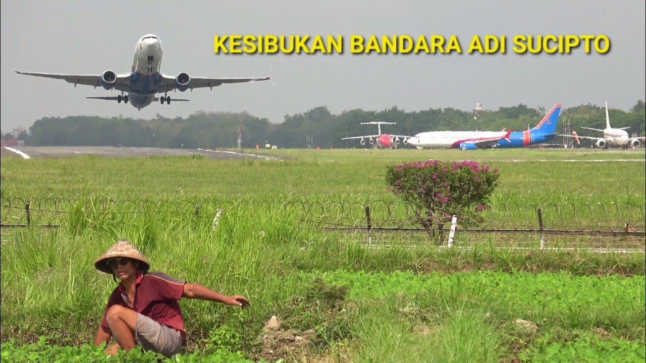 Kesibukan Bandara Adi Sucipto Saat Pesawat Presiden, Wakil, Menteri, & Jajarannya Landing Take Off