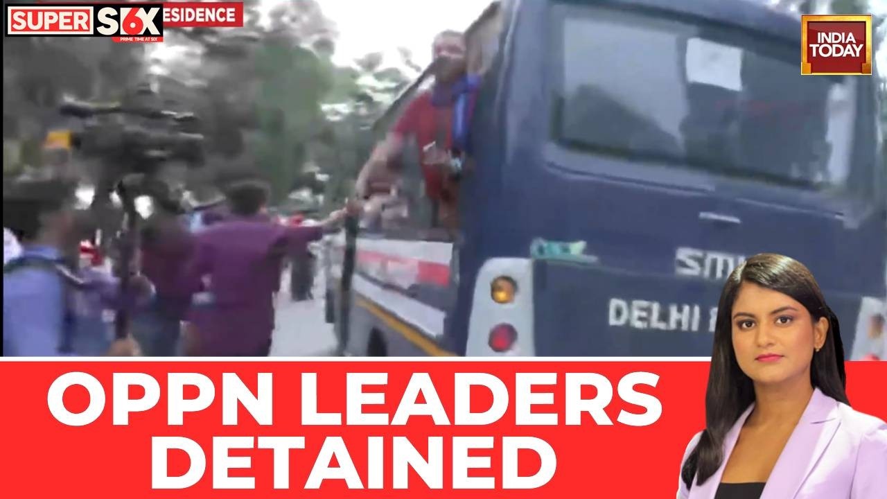 Congress & Many Opposition Leaders Detained By Delhi Police | Congress Protest | Rahul Detained