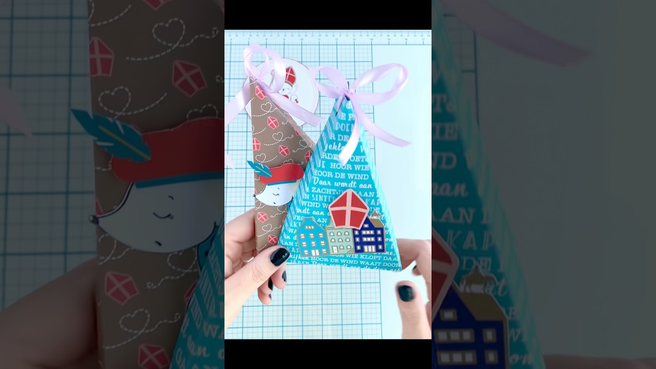 Making fun Sinterklaas giftbox. Easy tutorials. No tools needed. #diy